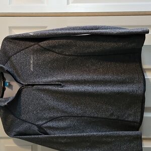 Eddie Bauer Gray/Navy Quarter-Zip Pullover